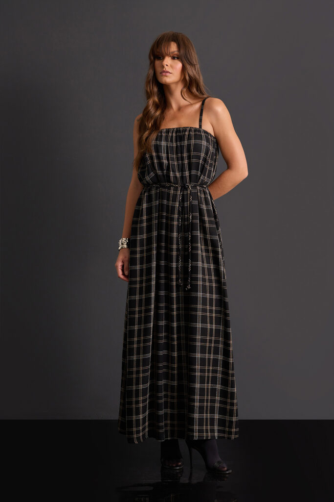 Vestido Longuete de Alça Cordão Encapado X...