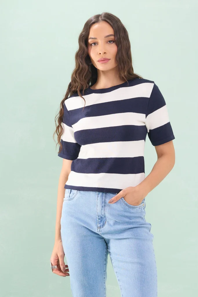Blusa T-shirt Listra Tricot