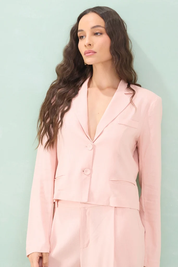 Blazer Semi Cropped Linho
