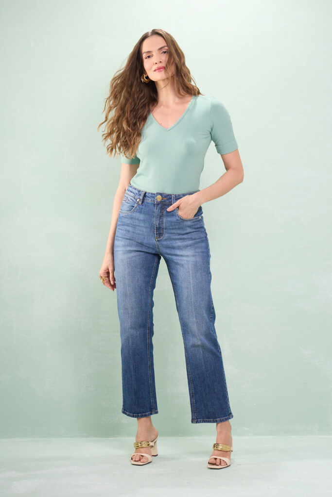 Blusa Manga Italiana Canelado