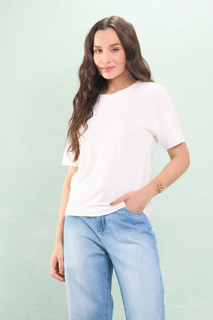 Blusa Cava Descolada Malha Visco