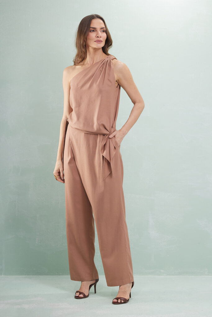 Calça Transpasse Com Amarração Linho