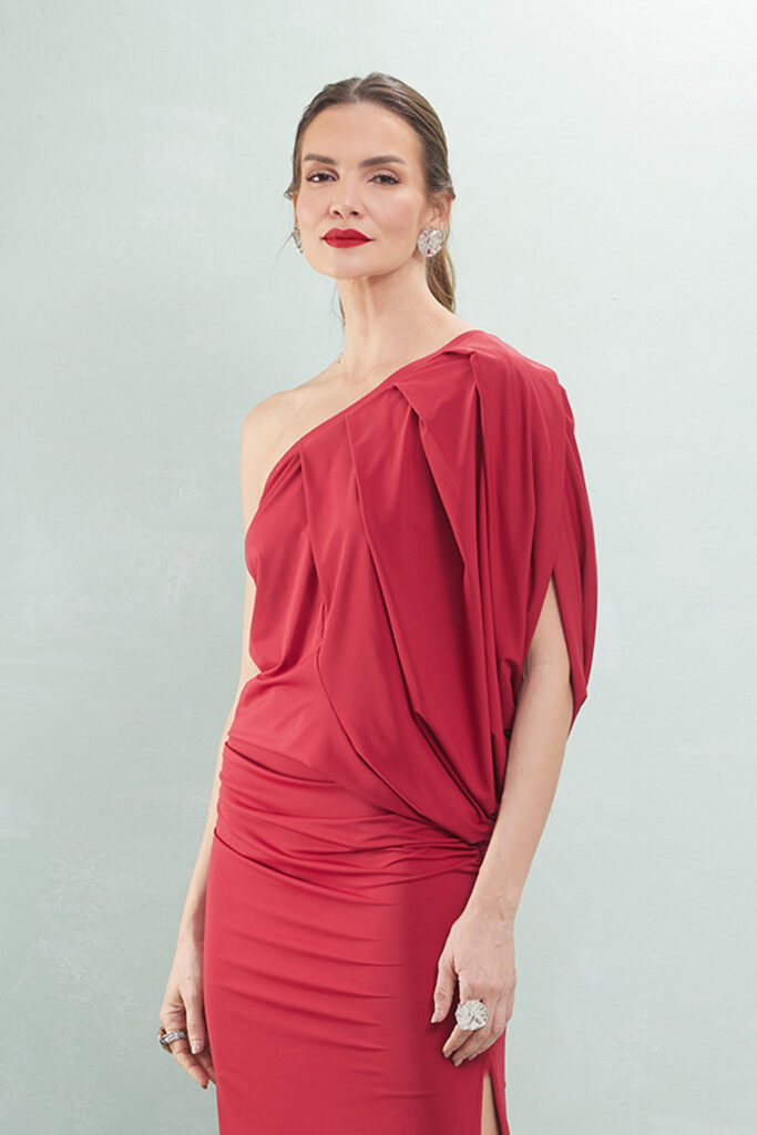 Blusa Ombro Só Com Pregas Jersey