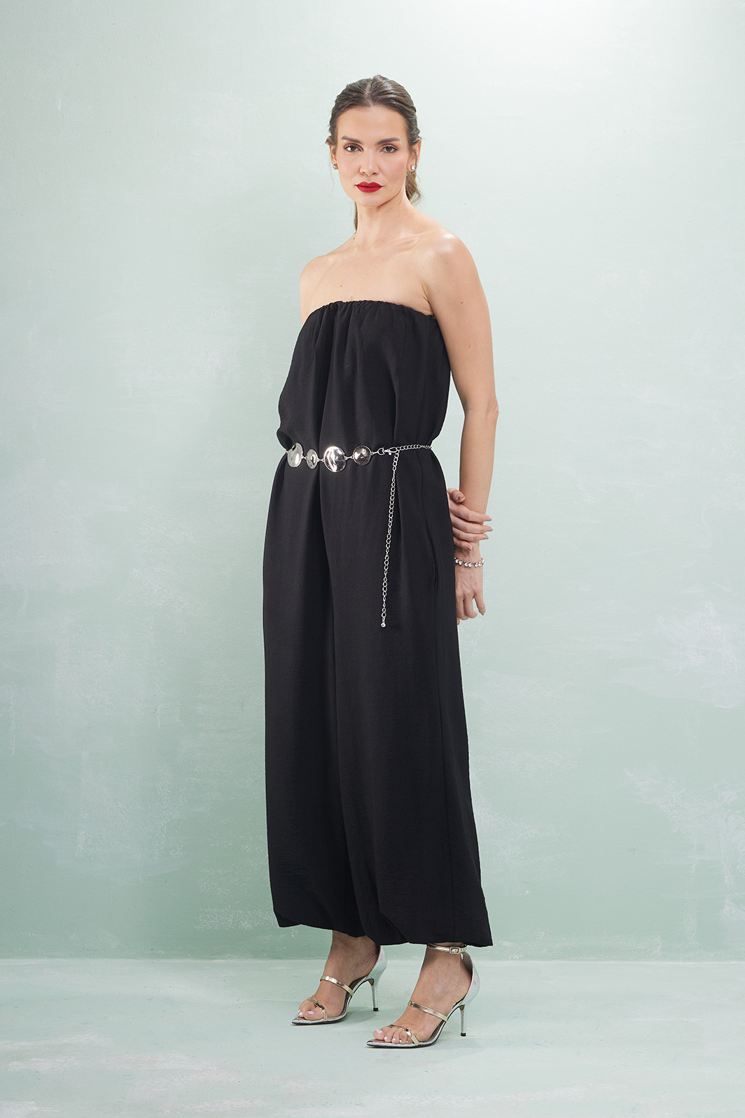 Macacão Aladdin Sem Alça Viscose Mista