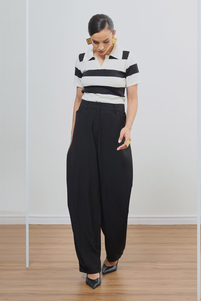 Calça Transpasse Lateral Alfaiataria