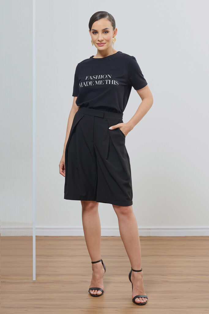 Blusa Tee Com Silk Malha Cotton