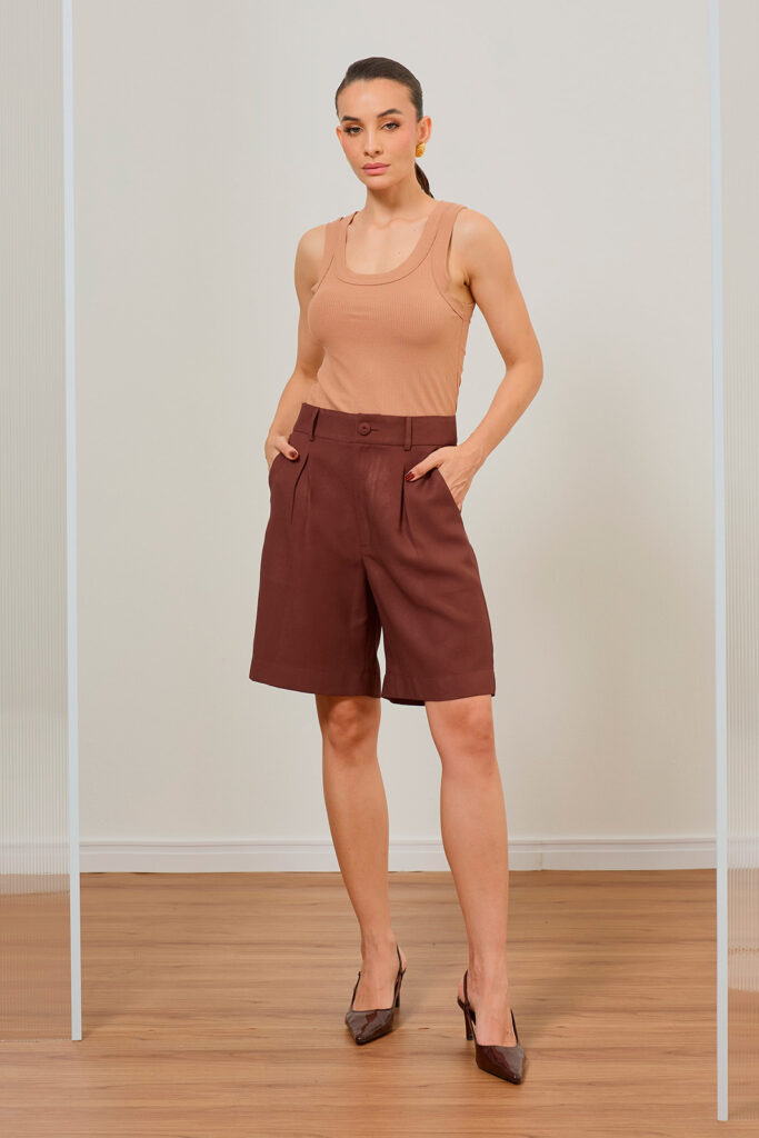 Bermuda Com Prega Alfaiataria