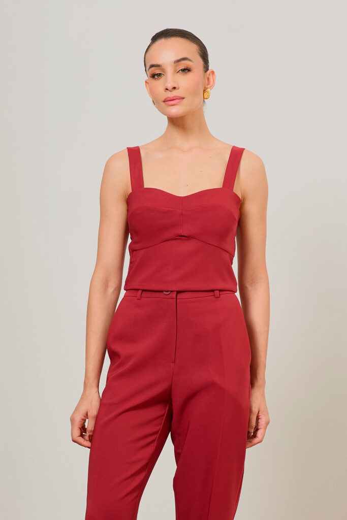 Blusa Semi Cropped Pala Alfaiataria