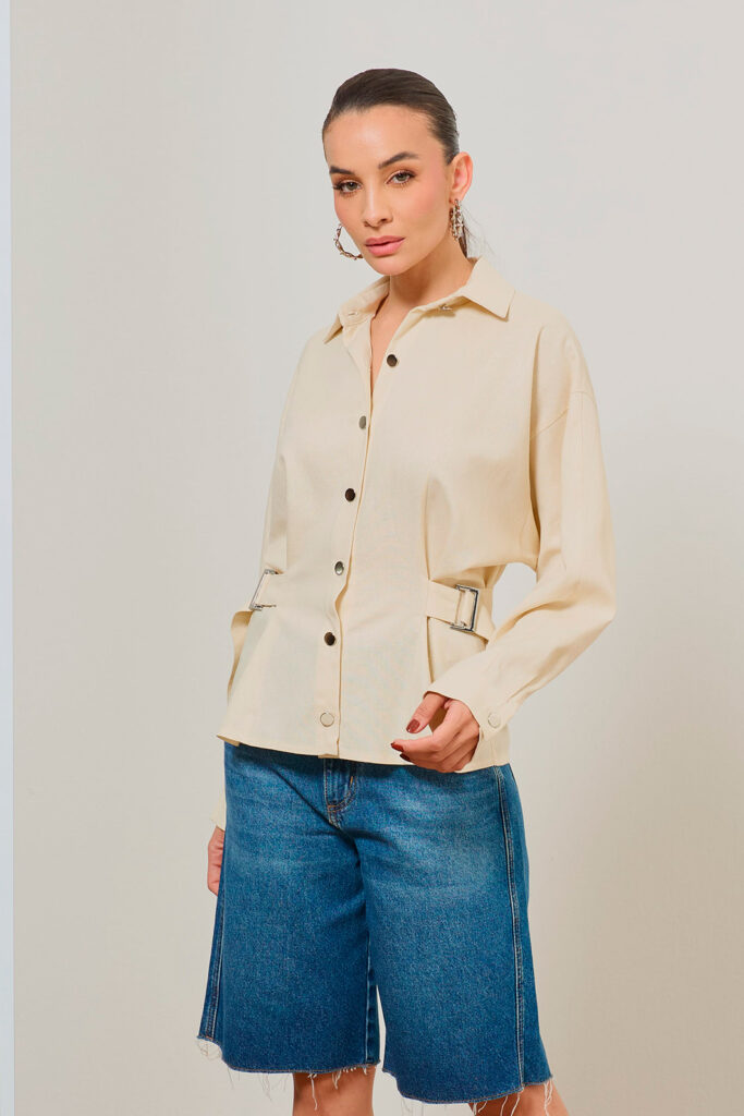 Camisa Com Fivela Dupla Linho