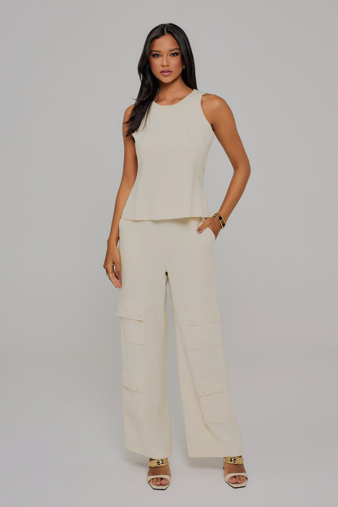 Calça Com Bolso Utilitário Alfaiataria