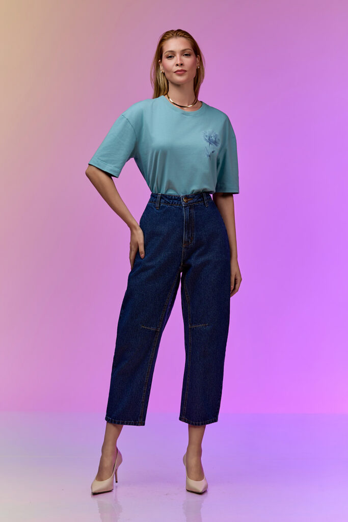 Blusa T-shirt Silk Flor Algodão