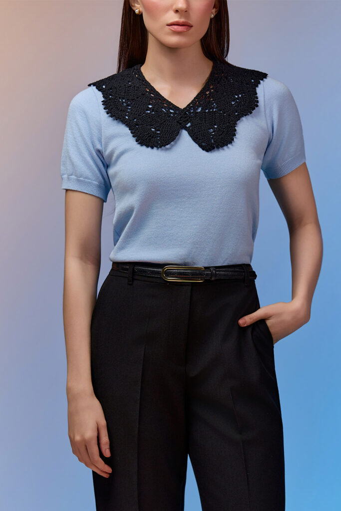 Gola Sobreposta Crochet