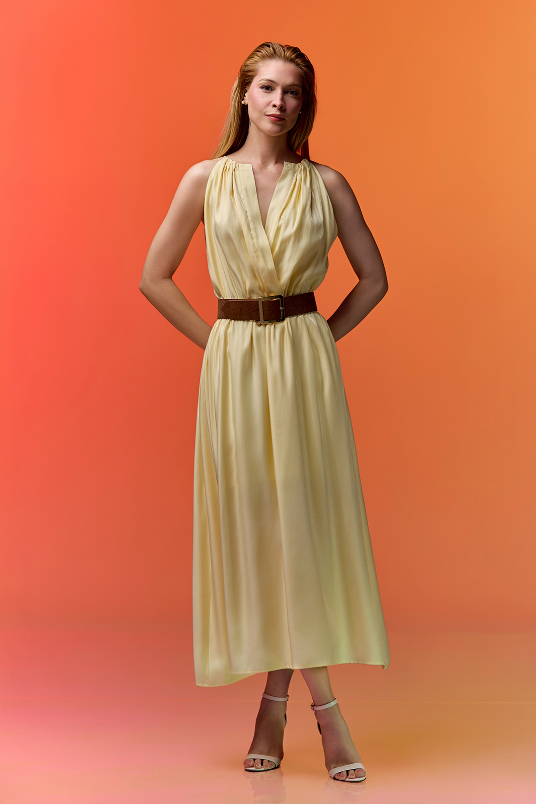 Vestido Midi Decote Transpassado