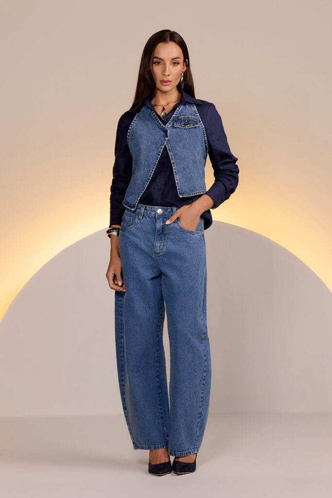 Calça Jeans Barrel Five Pockets