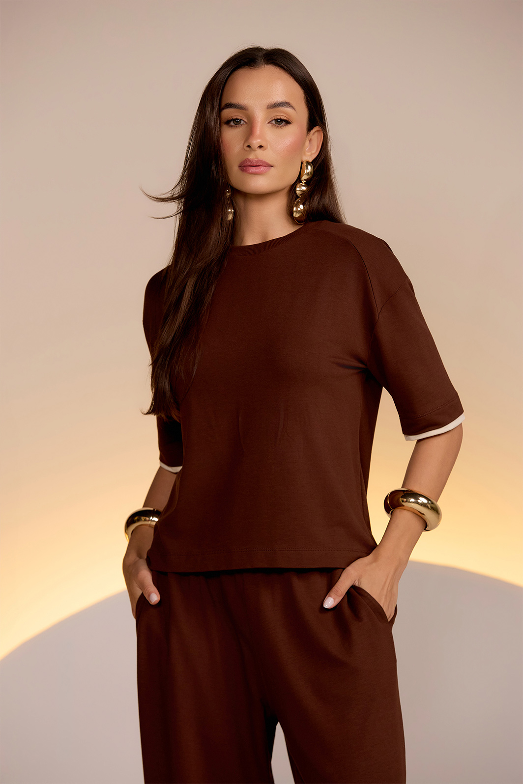 Blusa Raglã Com Friso Moletinho